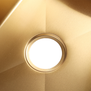 Évier de cuisine à bol unique en or de haute qualité en acier inoxydable Design carré installé à la main sans robinet - Product Image 5