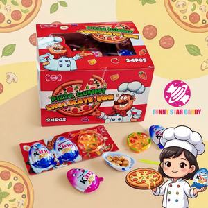 Gomitas de Pizza <span class=keywords><strong>Mini</strong></span>, Chocolate y Huevo, con Sabor a Frutas, Dulces Personalizados para Niños, Venta al Por Mayor - Product Image 1