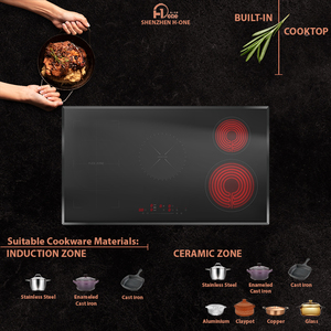 Electrodomésticos de cocina <span class=keywords><strong>Encimera</strong></span> Incorporada Estufa híbrida de 5 quemadores con 3 Inducción <span class=keywords><strong>2</strong></span> Inducción infrarroja eléctrica Cocina de cerámica - Product Image 4
