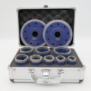 다이아몬드 코어 드릴용 날 세트 8 개 및 2 개 <span class=keywords><strong>4</strong></span> 인치 X-Mesh 터보 다이아몬드 커팅 & 그라인딩 디스크 다이아몬드 세트 - Product Image 1