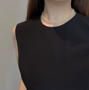 Alambre de acero de tungsteno tejido a mano, adornado con perlas naturales de agua dulce de 3-4mm, chapado al vacío, <span class=keywords><strong>nunca</strong></span> se desvanece - Product Image 6