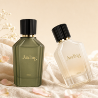 Flacon de parfum en verre mat givré de luxe vide avec col serti, personnalisable, 100 ml, par Anding Stock