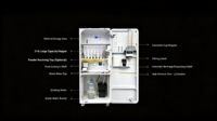Distributeur automatique de boissons froides, de milkshakes, de boissons protéinées et de café, avec écran tactile extérieur personnalisé de 27 pouces