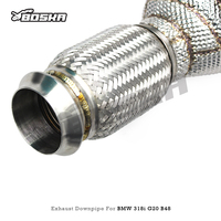 Downpipe BSK dengan Katalis untuk BMW Seri 3 318/318i G20 B48 2.0T 2020-2024 Sistem Knalpot Boska Stainless Steel dengan Katalis