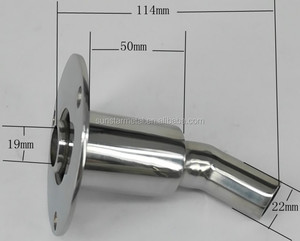 Tuyau d'échappement de chauffage de stationnement en acier inoxydable 316 de 24 mm, traversant le coque, matériel marin - Product Image 6