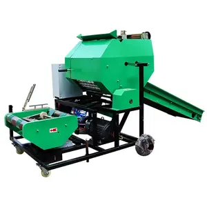 Straw rolling machine silage packing machine mini round hay baler and wrapper