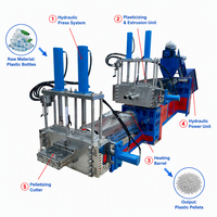 Machine en plastique automatique à deux étages de granulateur d'extrudeuse de granule pour la réutilisation en plastique de PE de pp