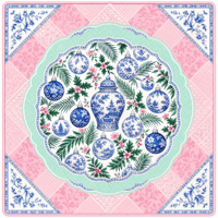 Alas Mahjong Desain Khusus Pink Peacock Palace, Alas Karet Anti Bau, Dapat Dilipat, Ramah Lingkungan, Bebas Lipatan, Kemasan Gulung untuk Permainan Kartu