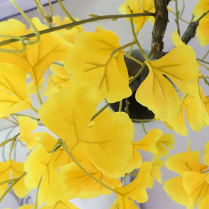 Simulierter Ginkgo-Baum als Bodenstehende Topfpflanze mit Kunststoff- und Seidenblumen, 80-<span class=keywords><strong>200</strong></span> <span class=keywords><strong>cm</strong></span>, Oster- und Herbstdekoration für Zuhause - Product Image 3