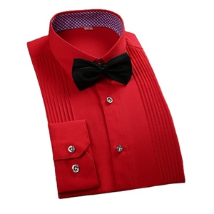 Colletto a maniche lunghe da <span class=keywords><strong>uomo</strong></span> e polsino interno con <span class=keywords><strong>camicia</strong></span> da smoking con pieghe rifilate davanti - Product Image 2