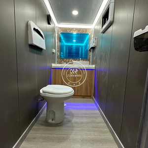 Remorque de toilettes de 14 pieds Toilettes portables Salle de sauna à vapeur en plastique mobile <span class=keywords><strong>Douche</strong></span> à vapeur personnelle Sauna Combo <span class=keywords><strong>Toilette</strong></span> portable de luxe - Product Image 3