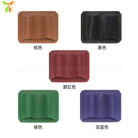 Soporte para Bolígrafo de Cuero PU al por Mayor, Soporte para Bolígrafo Portátil Anticaídas, Clips para Bolígrafo Simples, Soporte para Lápiz con Orificio