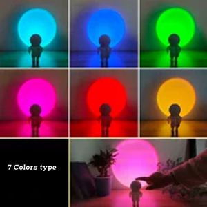 Bán Hot USB Cho Điện Phi Hành Gia Shape Led Hoàng Hôn Daybreak Đèn Máy Chiếu Bảng 7 Màu RGB Hoàng Hôn Ánh Sáng Hoàng Hôn Chiếu Đèn - Product Image 5