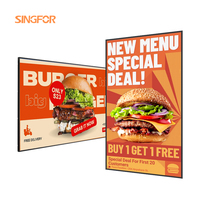 Écran d'affichage numérique SINGFOR 32 pouces avec WiFi, Android, verre trempé, menu interactif pour les magasins de bubble tea, CMS à distance, tableau intelligent