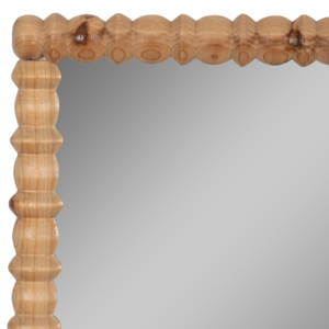 Specchio da Parete Rettangolare in Legno Intagliato con Cornice in Legno di Abete, Specchi Decorativi per Camera da Letto, Dormitorio, Bagno, Ufficio - Product Image 4