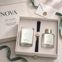 Ensemble cadeau de mariage, diffuseur d'ambiance parfumé aux huiles essentielles, bougie de luxe élégante, parfum d'ambiance pour la maison