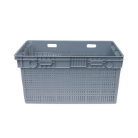 Grande caisse en plastique à mailles, nid empilable, panier en plastique ventilé, caisse à légumes et fruits, transport, retournement, stockage