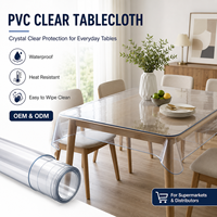 Nappe en PVC souple YJ, couverture de table en plastique transparent, protection de table pour croisières, surface brillante, usage professionnel