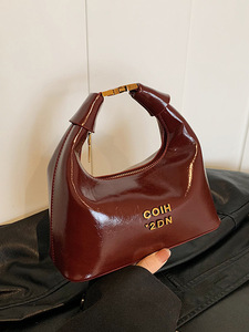 Cao cấp cảm giác maillard của phụ nữ retro thời trang túi xách xu hướng mới duy nhất Vai Crossbody dây kéo PU Túi bánh bao giản dị phong cách - Product Image 5