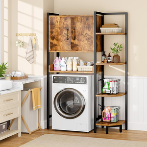Estante <span class=keywords><strong>de</strong></span> Almacenamiento <span class=keywords><strong>para</strong></span> Inodoro, Organizador <span class=keywords><strong>de</strong></span> <span class=keywords><strong>Baño</strong></span> <span class=keywords><strong>de</strong></span> Bambú, Estante <span class=keywords><strong>de</strong></span> Almacenamiento Sobre el Inodoro con Gabinete - Product Image 1