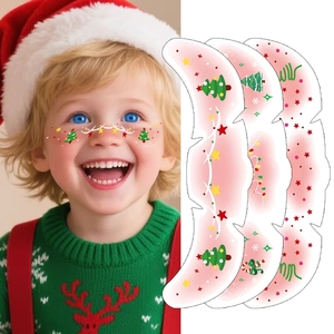 Tatuajes Temporales de Papel de Agua para Niños, Seguros y No Tóxicos, para Decoración Facial en Navidad y Halloween - Product Image 2