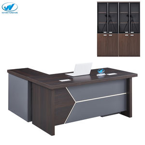 เคลื่อนย้ายตู้ด้านข้างโต๊ะสำนักงานแบบทันสมัยเฟอร์นิเจอร์สำนักงานรูปตัว L โต๊ะสำนักงาน - Product Image 1