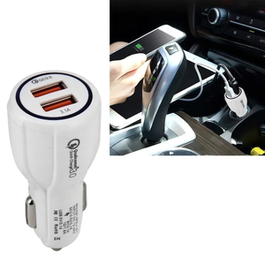 Chargeur de voiture double USB pour téléphone portable 20W QC3.0 3.1A Charge rapide Mini Portable pour voyage/Android Long Drive - Product Image 5