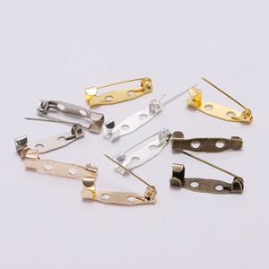 Épingles de sûreté en fer avec trous 15mm 20mm 25mm 30mm 35mm pour la fabrication de bijoux, broches DIY, argent, or, bronze antique, blanc KKC - Product Image 1