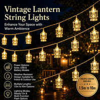 Palast-Laternen LED-Lichterkette, Mond- & Sternlichter, Arabischer Stil Dekorative Feenlichter, Festival-Ambiente-Beleuchtung