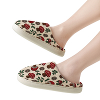 Chaussons classiques unisexe en coton écologique légers style hôtelier, décontractés et plats à enfiler pour l'intérieur, automne/hiver