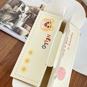 Best Selling Wholesale New Style Cookie Box Luxury Clear Biscuit Cake Bread Donuts Sushi Pastry Snack Bakery Paper Packaging Box