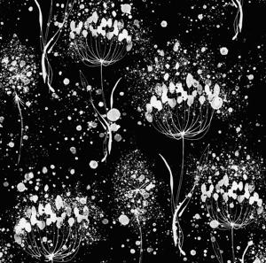 Melissa Hutterite Hot Sale Black White Rose Floral Digital Printing <b>Polyester</b> Koshibo Crepe <b>Fabric</b> for Women Ladies Dress - Product Image 2