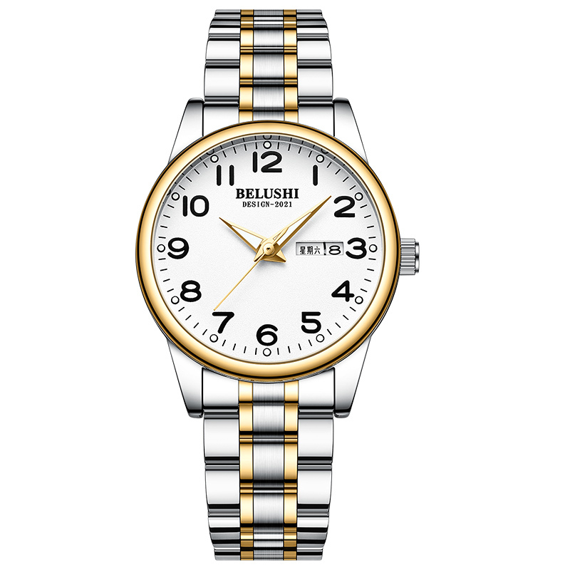 Easy-to-Read Analog Quartz Watch for Seniors Large Numerals Waterproof Luminous Gosasa Easy-to-Read Quartz Watch for Seniors, Large Barbados  main image 4
