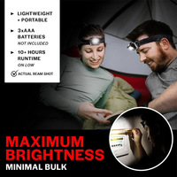 Lampe frontale LED rechargeable, lampe frontale lumineuse avec 7 modes et lumière blanche et rouge, lampe frontale étanche pour le camping en plein air