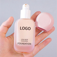 Fond de teint liquide OEM Couverture complète Correcteur imperméable à l'eau Haute dissimulation Logo Crème Fond de teint Maquillage imperméable et mat