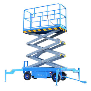 Gunting udara Semi elektrik, Platform angkat tinggi 230kg 300kg 500kg, mesin pengangkat hidrolik mendorong sendiri meja angkat - Product Image 5