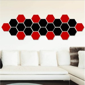 Autocollants muraux hexagonaux en acrylique effet miroir, imperméables, amovibles, décoration moderne pour salon, couloir, escalier - Product Image 3