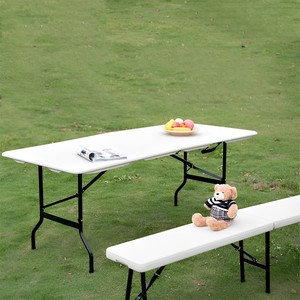 Nhựa Vuông Có Thể Gập Lại Tiệc 10 Chỗ Ngồi Vòng Bàn Ăn Hiện Đại Ăn Uống Gấp Bảng Set Nhà - Product Image 1