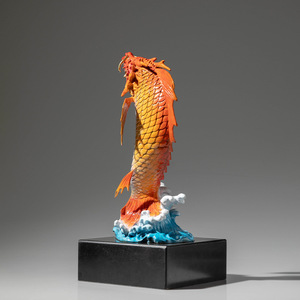 Escultura de Pez Dragón de Cobre y Oro, Figura Artística Hecha a Mano para Decoración del Hogar y Sala de Estar - Product Image 2