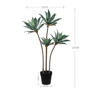 Oh Arts, venta al por mayor, plantas de 127cm de altura, árbol bonsái Artificial, Planta <span class=keywords><strong>grande</strong></span> de <span class=keywords><strong>Agave</strong></span> de imitación, <span class=keywords><strong>Agave</strong></span> Artificial de tacto Real para decoración del hogar - Product Image 2