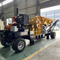 Самая популярная мобильная дизельная дробилка PE400*600 с конвейером для дробления горных пород и гранита, Китай