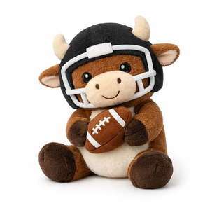Peluche de Mascota Personalizado, Juguete de Peluche de Toro de Fútbol Americano para Equipos Deportivos, Escuelas y Regalos Promocionales - Product Image 2