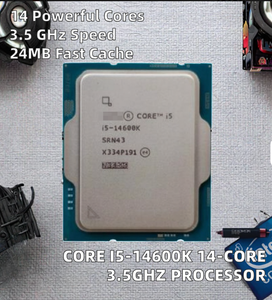 ใหม่สำหรับ I5 Core 14600K 3.4GHz 14-core LGA1700 raptorlake ติดตั้งที่ถาดประมวลผลบนเดสก์ท็อปที่มี L2 4MB และ24MB L3แคช64บิต - Product Image 4