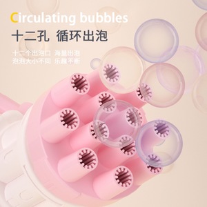 Pistolet à bulles automatique 12 trous à piles pour enfants, modèle d'été très populaire, en plastique, Enjoystar ES3223 <span class=keywords><strong>3</strong></span>+ - Product Image 3