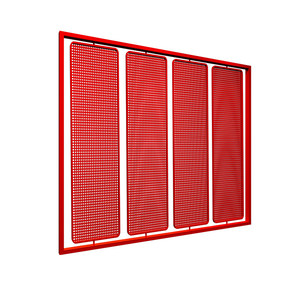 Biombo Giratorio de Hierro Forjado Rojo para Decoración de Entrada de Restaurante con Diseño Personalizado Calado - Product Image 5