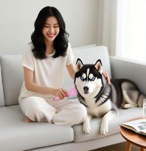 Peine de masaje seguro portátil al por mayor personalizado, herramienta de desprendimiento de pasador largo, cepillo de aseo de pelo lavable para baño de perros y gatos - Product Image 6