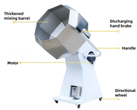 Machine à assaisonnement pour en-cas en acier inoxydable, machine à mélanger et à enrober les chips de maïs soufflé, les chips de pommes de terre, les noix de cajou, les cacahuètes