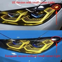 Feux avant HETOP G22 2018-2024 Version bicolore Série 4 G23 G26 M4 G82 Mise à niveau Laser Feux avant Jaune Blanc DRL pour BMW
