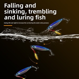 Konola Leurre Artificiel Plaque Métallique Coulante à Motif Écailles de Poisson, Appât Dur, Nouveau Modèle, Spécial Gros Augeaux, avec Hameçons, <span class=keywords><strong>pour</strong></span> Toutes les Couches d'Eau - Product Image 2
