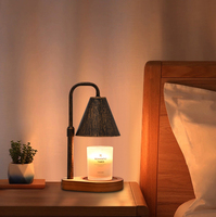Lampe chauffe-bougie électrique avec minuterie et variateur d'intensité pour pots de cire parfumée